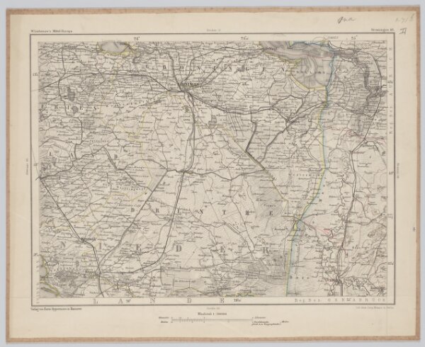 Groningen 43, uit: [W. Liebenow's Special-Karte von Mittel-Europa]