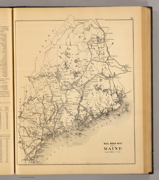 Railroad map of Maine.