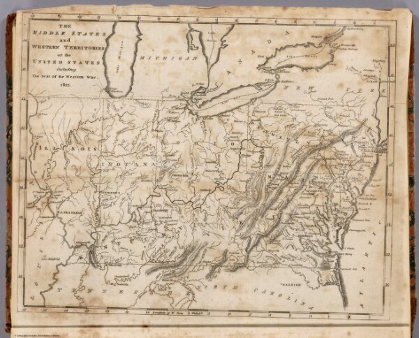 Middle States and Western Territories of the United States, Including The Seat of the Western War. 1812