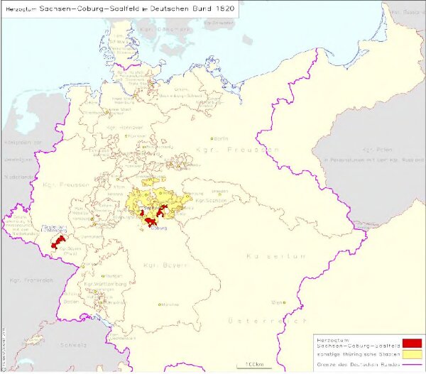 Herzogtum Sachsen-Coburg-Saalfeld im Deutschen Bund 1820