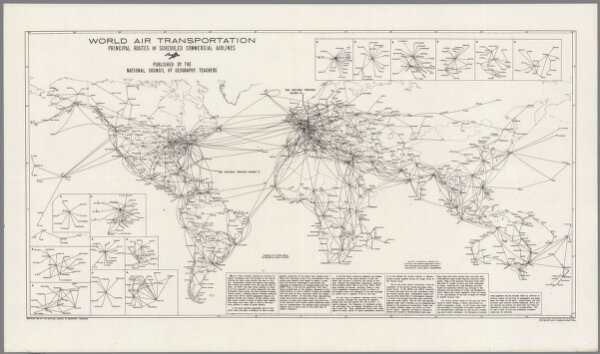 World Air Transportation, Principal Routes of Scheduled Commercial Airlines.