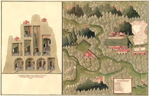 Plan des C. und 5. Bergwerg St. Ulrich an Unter Frauen Bach in Hutthal, in Unter Carnt;