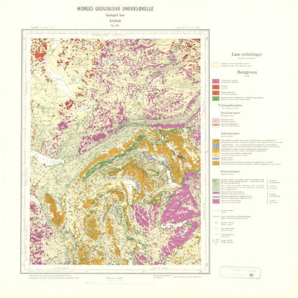 Geologisk kart 9 Rjukan