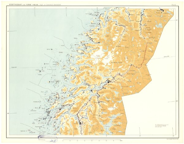 Statistikk 38-10: Bosettingskart over Nordland. Blad 10