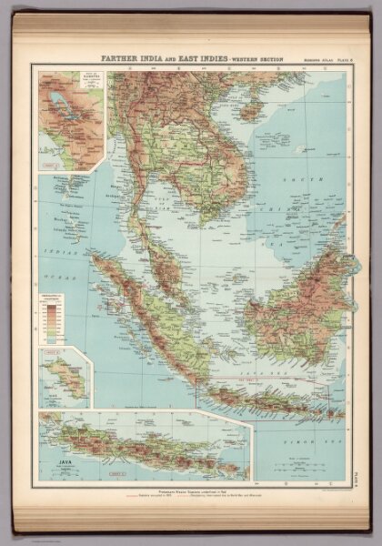 Plate 8.  Farther India and East Indies - Western Section.