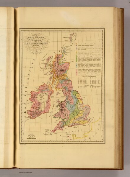 Carte Physique et Mineralogique des Isles Britanniques