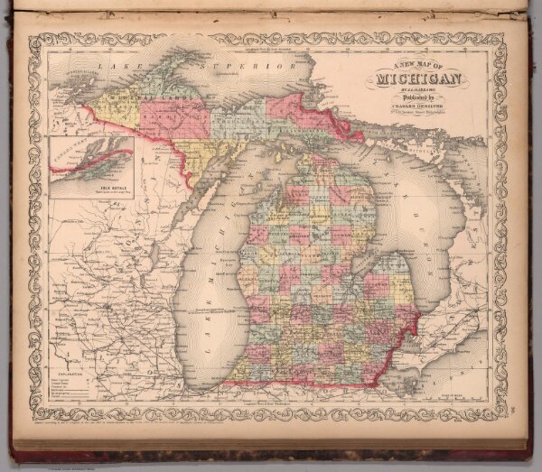 A New Map of Michigan : Published by Charles Desilver. 30