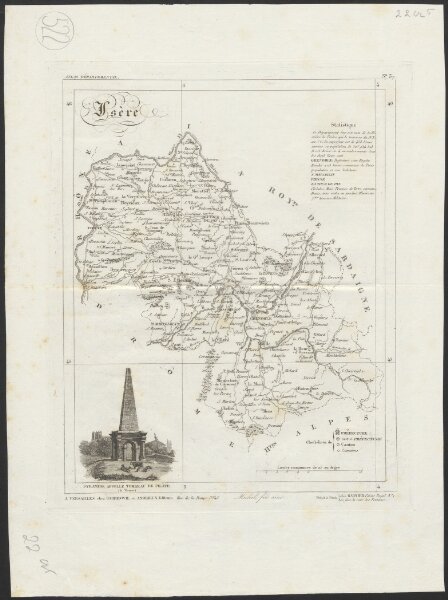 [Atlas départemental : La France et ses colonies] No. 37 Isère