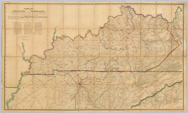 Military Map of the States of Kentucky and Tennessee.