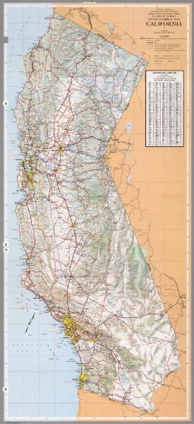 State Highway Map, California, 1967.