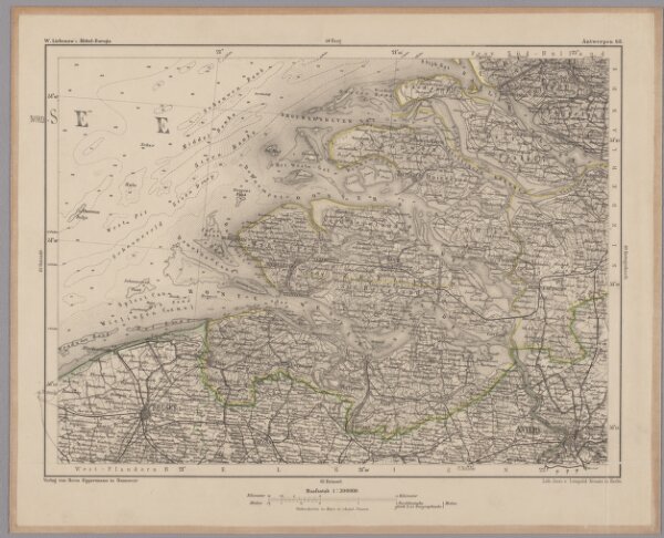 Antwerpen 68, uit: [W. Liebenow's Special-Karte von Mittel-Europa]
