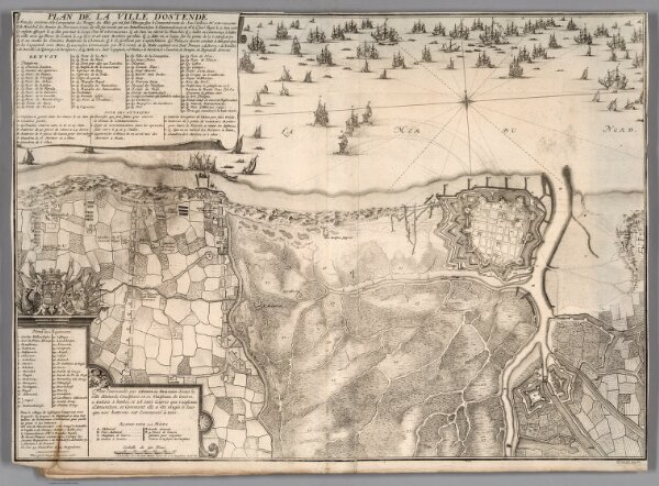 32.  Plan du Siege de Ostende, (Ostend), Belgium).  1706.
