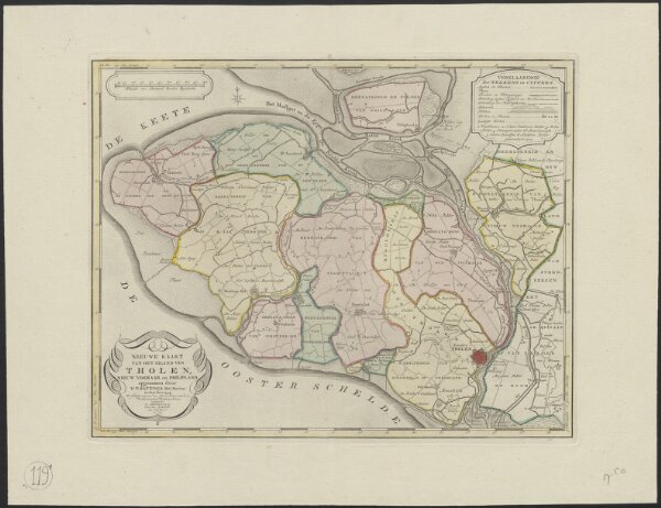 Nieuwe kaart van het eiland van Tholen, Nieuw Vosmaar en Philipland