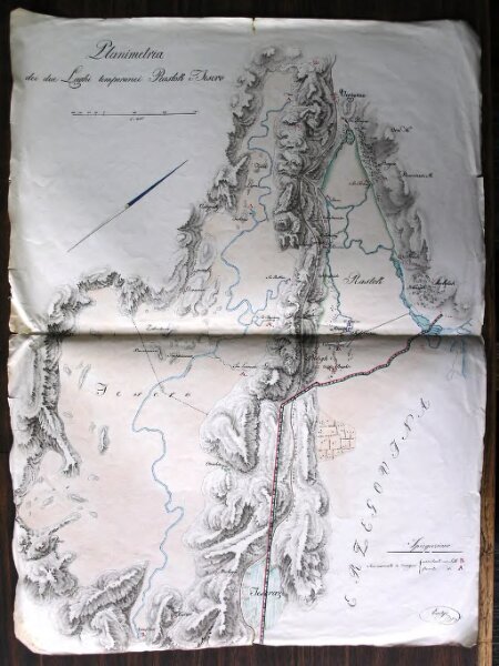 Planimetria dei due Laghi temporanei Rastok e Jesero