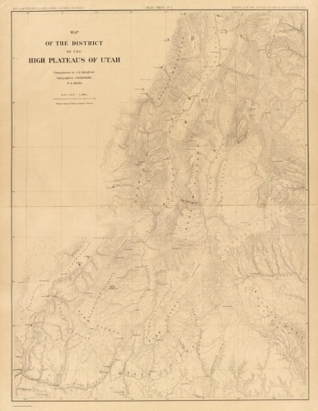 Map of the district of the High Plateaus of Utah.