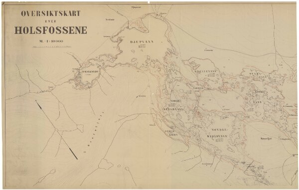 Spesielle kart 102-1: Oversiktskart over Holsfossene