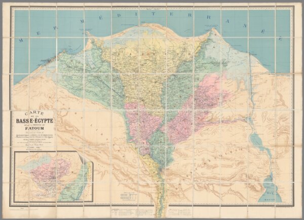 Carte de la Basse-Égypte et de la province du Fayoum