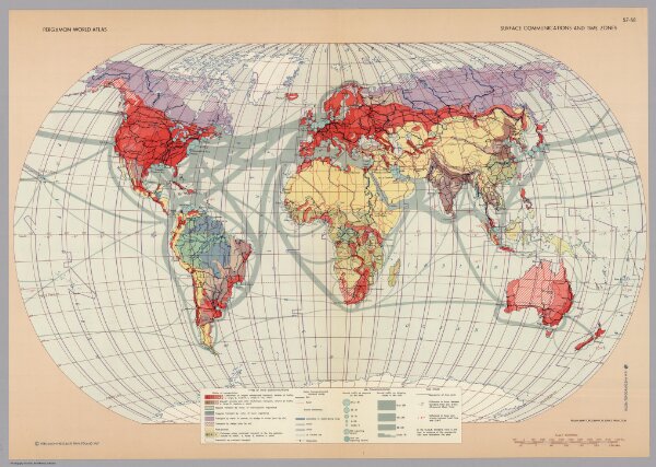 Surface Communications and Time Zones.  Pergamon World Atlas.