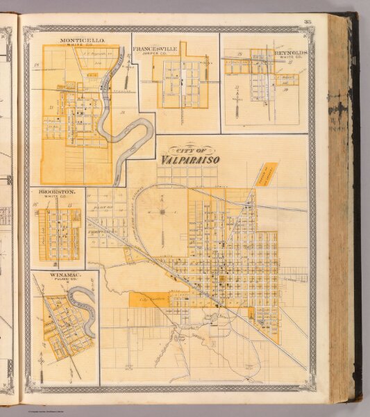 City of Valparaiso (with) Monticello, Francesville, Reynolds, Brookston, Winamac.