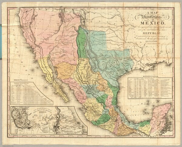 Map Of The United States Of Mexico.