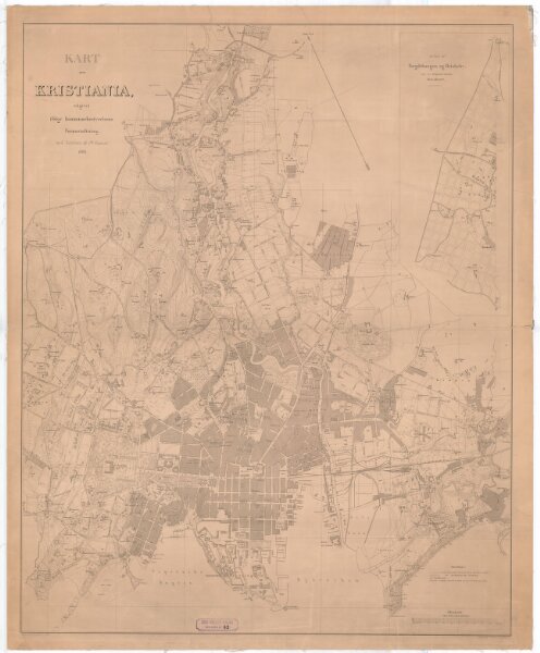 Kristiania amt nr 63: Kart over Kristiania