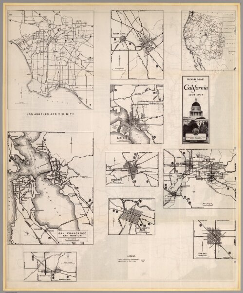 (Verso)  Road Map of the State of California, 1936-1937.