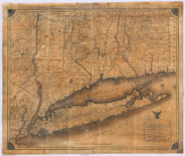 Map of the Southern part of the State of New York.