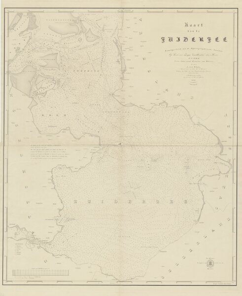Kaart van de Zuiderzee