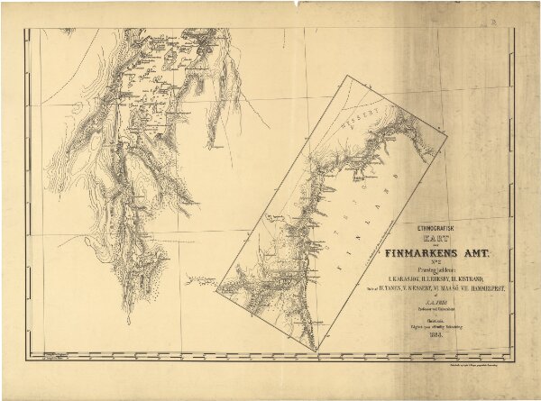 Statistikk 36-2 sør: Ethnigrafisk Kart over Finmarkens Amt No 2