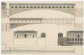 Eglisau: Projektierte Rheinbrücke, gedeckte Brücke und Zollhaus; Ansichten, Grundrisse und Schnitte