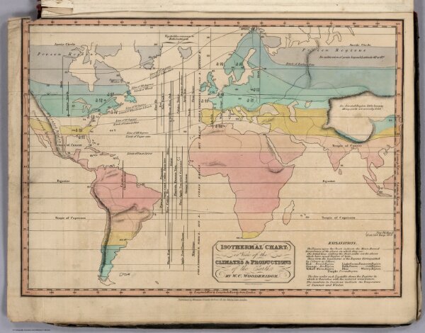 Isothermal Chart Or View Of the Climates & Productions of The Earth