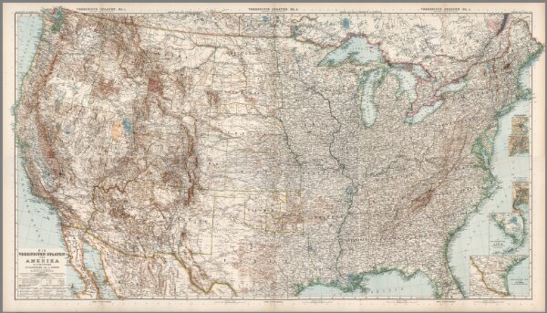 Composite Map:  86-91.  Vereinigte Staaten von Amerika in 6 Blaettern.