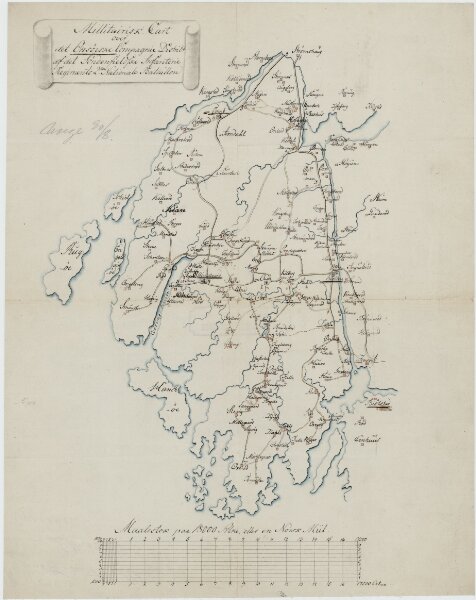 Kartblad 8-2: Militairisk Kart over det Onsøeske Compagnie District; versjon 2
