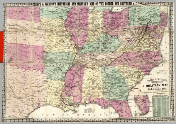 Military Map Of The Southern States