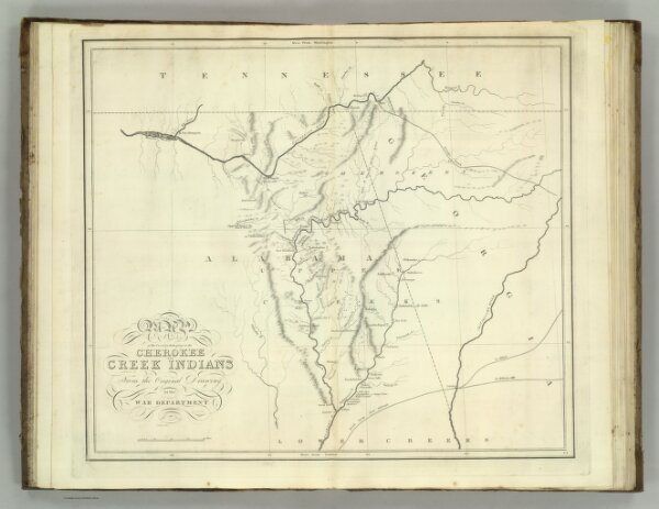 Map of the Country belonging to the Cherokee and Creek Indians.