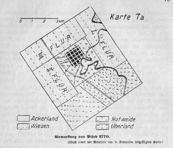 Gemarkung von Biled 1770