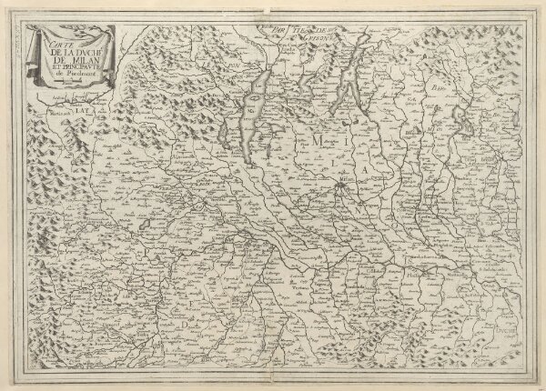 Carte de la Duché de Milan, et Principauté de Piedmont.