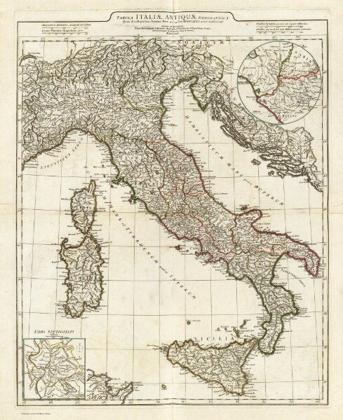 Tabula Italiae Antiquae geographica.