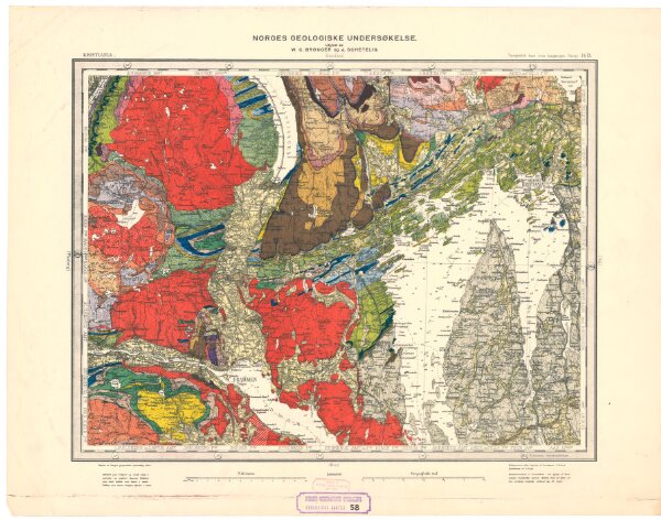 Geologiske kart 58: Den geologiske Undersøgelse, Kristiania