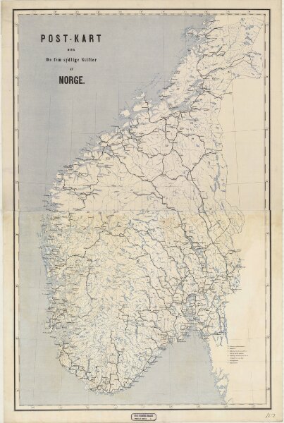 Spesielle kart 8: Postkart over de 5 sydlige Stifter