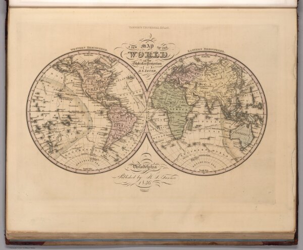 Map of the World on the Globular Projection.