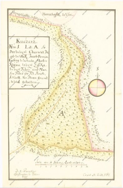 Dvě pozdější kopie předcházející Planskerovy mapy z r. 1755, list 2 1