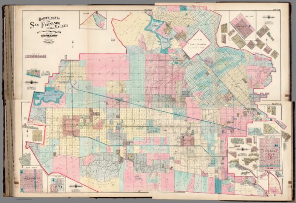 Composite: Baist's Map of the San Fernando Valley, Plates 45, 46, 47, 48, 49.