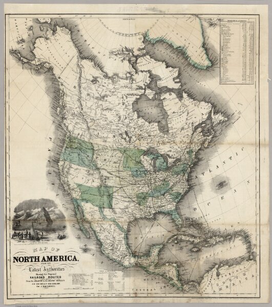 Map Of North America From The Latest Authorities