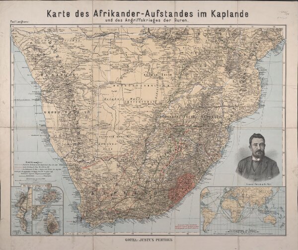 Karte des Afrikander-Aufstandes im Kaplande und des Angriffskrieges der Buren