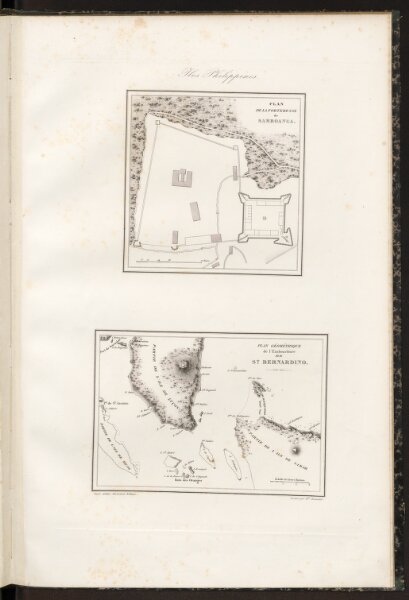 Plan de la forteresse de Samboanga.; Plan géométrique de l'Embouchure de St. Bernardino.