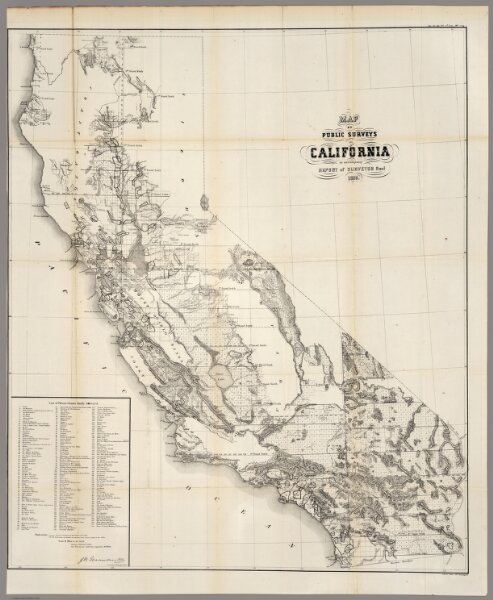 Map of the Public Surveys in California, 1859