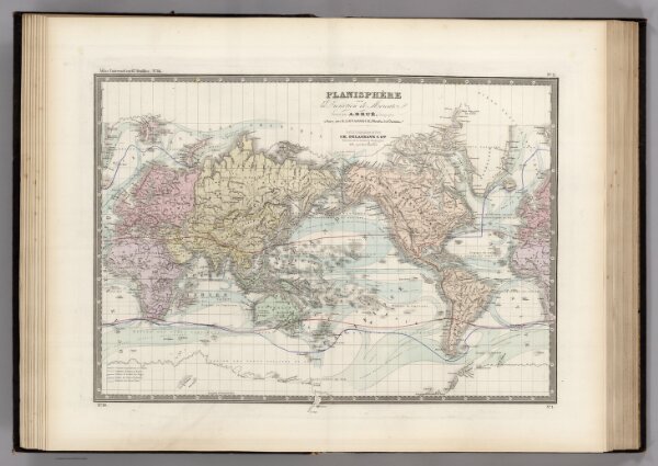 Planisphere sur la Projection de Mercator.