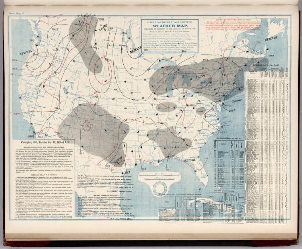 (United States) Weather Map.  May 30, 1901.