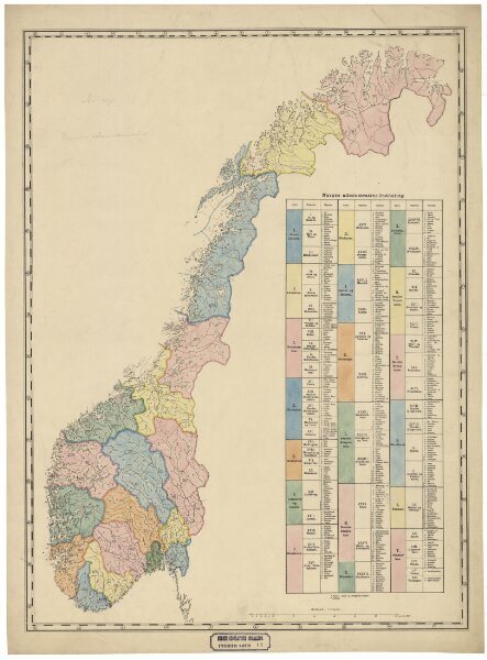 Statistikk kart 12-b: Norvège. Division administrative